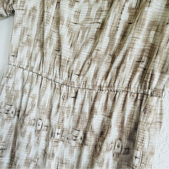 Ann Taylor Neutral Patterned Silky Dress - Picture 8 of 9